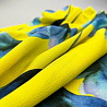 Креп принт "Цветы" R-004, желтый, голубой, 150 см, 100 г/м² фото № 2
