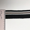 Подвяз трикотажный R21 черный, коричневый, 4,5 см фото №1