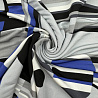 Трикотаж масло набивное "Геометрия" D10 Col.2 серый, синий, 150 см, 200 г/м² фото №1