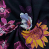 Трикотаж джерси принт "Цветы" X-248, черный, сливовый, 270 г/м², 150 см фото №1