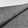 Трикотаж жаккард принт "Гленчек" 6106L-2 черный, синий, 155 см, 215 г/м² фото № 2