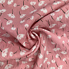 Блузочная ткань с вискозой "Цветы" D7124, розовый, белый, 90 г/м², 145 см фото №1