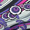 Трикотаж масло набивное "Цветы" D2 Col.1 фиолетовый, черный, 150 см, 200 г/м² фото № 4
