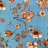 Ниагара принт "Цветы" N6817 голубой, коричнево-бежевый, 150 см, 110 г/м² фото № 4