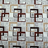 Трикотаж вискоза барнаут "Геометрический", белый, коричневый, 150 см, 300 г/м² фото № 2
