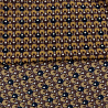 Креп плательный "Кружочки" D16007, коричневый, горчица, 150 см, 100 г/м² фото № 3