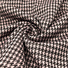 Трикотаж жаккард принт "Гусиная лапка" TH19015 серый, розовый, 155 см, 215 г/м² фото №1