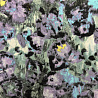 Шифон принт "Акварельные цветы" XPW086 пыльно-фиолетовый, серый, 150 см, 95 г/м² фото № 4