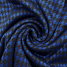 Трикотаж  жаккард с блеском "Гусиная лапка" TH6289  синий, черный, 150 см, 300 г/м² фото №1