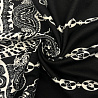 Трикотаж джерси принт односторонний бордюр "Полоска" черный, белый, 150 см, 270 г/м² фото №1