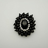 Элемент декоративный E510 черный, серебро 6 см фото №1