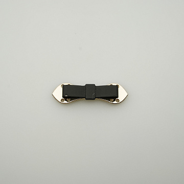 Элемент "Бантик" JD4369 G, черный, золото, 5 см
