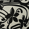 Сатин (атлас) принт "Цветы" D8 серый, черный, 100 г/м², 150 см фото № 2
