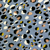 Плательная принт с вискозой "Леопард" DSSM134 серо-голубой, желтый, 150 см, 90 г/м² фото № 4
