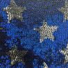 Пайетка на сетке "Звезды" D1, синий, серебро, 133 г/м², 150 см фото № 6