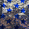 Пайетка на сетке "Звезды" D1, синий, серебро, 133 г/м², 150 см фото № 5