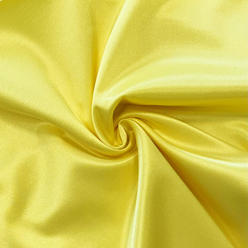 Атлас стрейтч "Твил", желтый, 120 г/м², 150 см