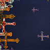 Трикотаж джерси принт "Кресты"  KNIT D1796, темно-синий, 270 г/м², 150 см фото № 4