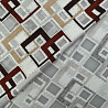 Трикотаж вискоза барнаут "Геометрический", белый, коричневый, 150 см, 300 г/м² фото № 4
