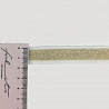 Лампас трикотажный с люрексом T T068 белый, золото, 2 см (намотка 77 ярдов) фото №1