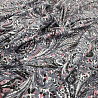Трикотаж вискоза набивная "Огурцы" D15, серый, лиловый, 150 см, 200 г/м² фото № 2