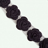 Тесьма декоративная "Розы" T002, баклажановый, 6 см (намотка 5 ярдов) фото №1