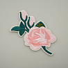 Термонаклейка "Роза" P285-R розовый, зеленый, 11,5 см фото №1