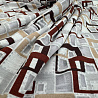 Трикотаж вискоза барнаут "Геометрический", белый, коричневый, 150 см, 300 г/м² фото № 3