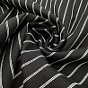 Коттон принт "Полосы" D59, черный, белый, 150 г/м², 150 см фото №1