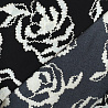 Шифон спандекс принт "Цветы" DF1303-281-1, черный, белый, 70 г/м², 150 см фото № 3