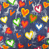 Джинс набивной "Сердца" WY-13 деним, оранжевый, 115-125 г/м², 145-148 см фото № 4