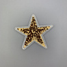 Термонаклейка "Звезда" с пайетками KL-104 золото, 8,5 см фото №1