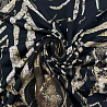 Трикотаж масло набивное металл "Геометрия" DSN-4 черный, золотой, 150 см, 200 г/м² фото №1