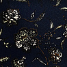 Плательная принт "Цветы"  D TH123 темно-синий, черный, 250 г/м², 150 см фото № 2