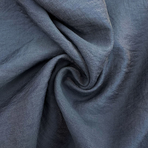 Блузочная ткань однотонная D18605, темно-синий, 110 г/м², 150 см