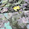 Шифон принт "Акварельные цветы" XPW086 пыльно-фиолетовый, серый, 150 см, 95 г/м² фото № 3