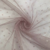 Сетка фатин "Горошек" 901, пыльно-розовый, 33 г/м², 150 см фото №1