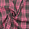 Костюмная клетка "Шотландка" арт.NZ-829, розовый, серый, 150 см, 200 г/м² фото №1