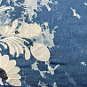 Джинс вышивка односторонний бордюр "Цветы" D5 деним, белый, 120 г/м², 150 см фото № 5