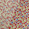 Коттон принт "Цветы" D3006, красный, белый, 145 см, 100 г/м² фото № 3