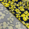 Трикотаж джерси принт "Цветы" EMP006, темно-синий, желтый, 270 г/м², 150 см фото № 3