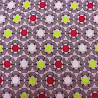 Вискоза-твил "Геометрические цветы" GR-005, малиновый, серо-розовый, 110 г/м², 150 см фото № 4