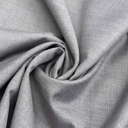 Костюмная однотонная 001, серый меланж, 130 г/м², 150 см