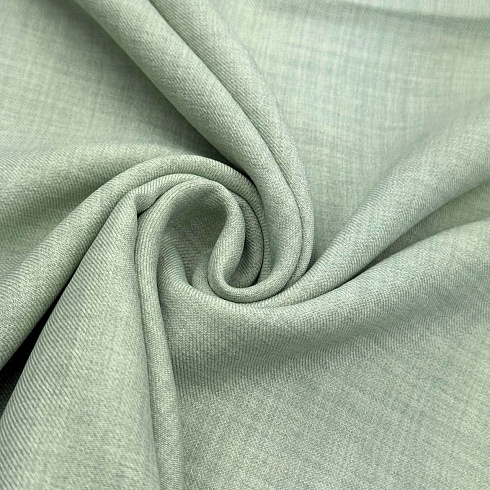 Костюмная однотонная ткань 1553, зеленый горошек, 190 г/м², 153 см