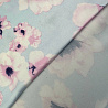 Сатин (атлас) принт "Цветы" R-28 небесно-голубой, розовый, 100 г/м², 150 см фото № 3
