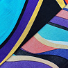Трикотаж масло набивное "Абстракция" D3, черный, голубой, 150 см, 200 г/м² фото № 3