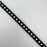 Тесьма декоративная жаккардовая T203-1 черный, белый, 1 см (намотка 25 ярдов) фото №1