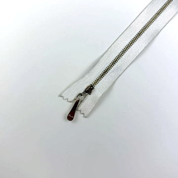 Молния на атласной ленте 15 см, белый, золото