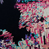 Трикотаж джерси принт  KNIT, D19 черный, розовый, 270 г/м², 150 см фото № 4