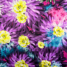 Сатин (атлас) принт "Цветы" D9873, малиновый, фиолетовый, 100 г/м², 150 см фото № 4